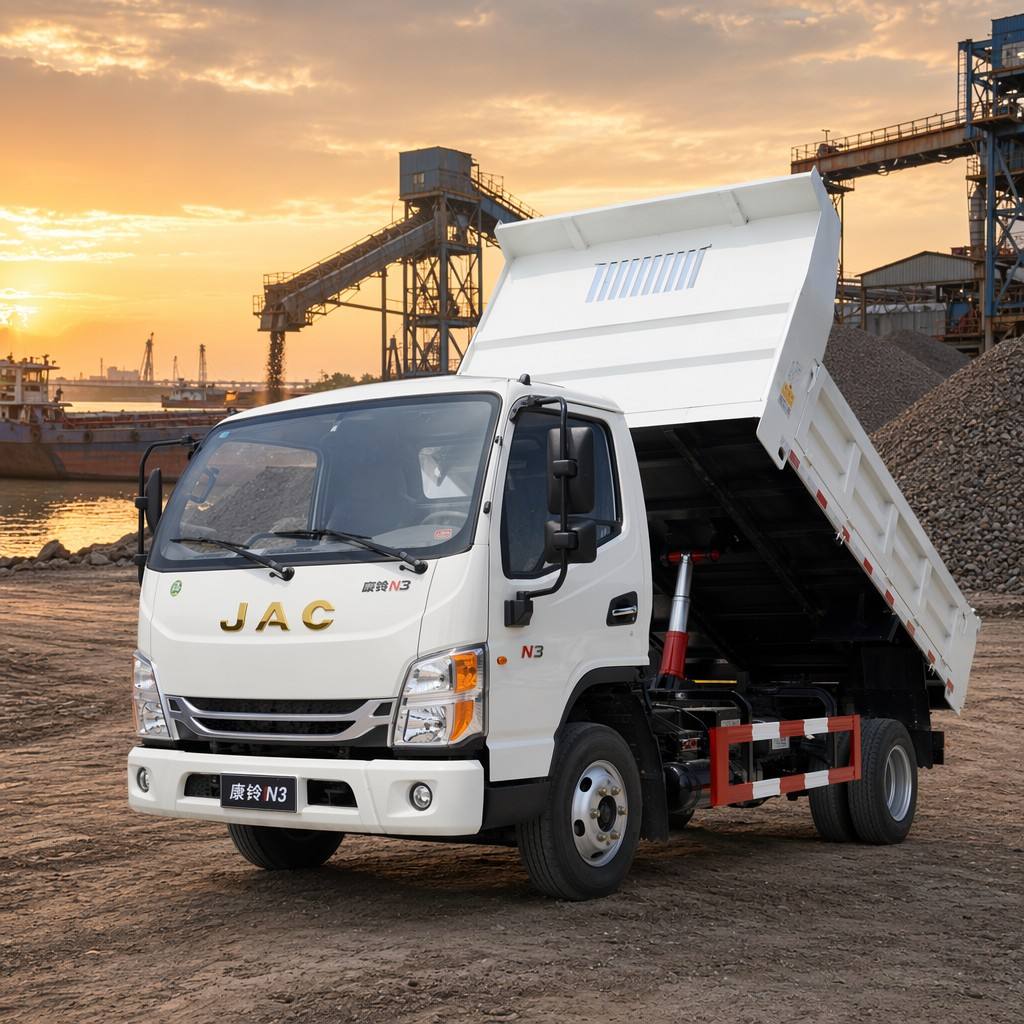 รถดัมพ์งานเบา 3-5Ton รถดัมพ์พร้อมแชสซี JAC สำหรับขาย